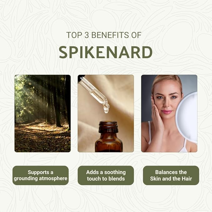 Organic Spikenard Essential Oil - Direct from Annapurna Aroma Nepal - Steam Distilled - Aceite de Nardo for Aromatherapy, Massage, Diffuser, DIY Candle and Soap Making - 2lbs