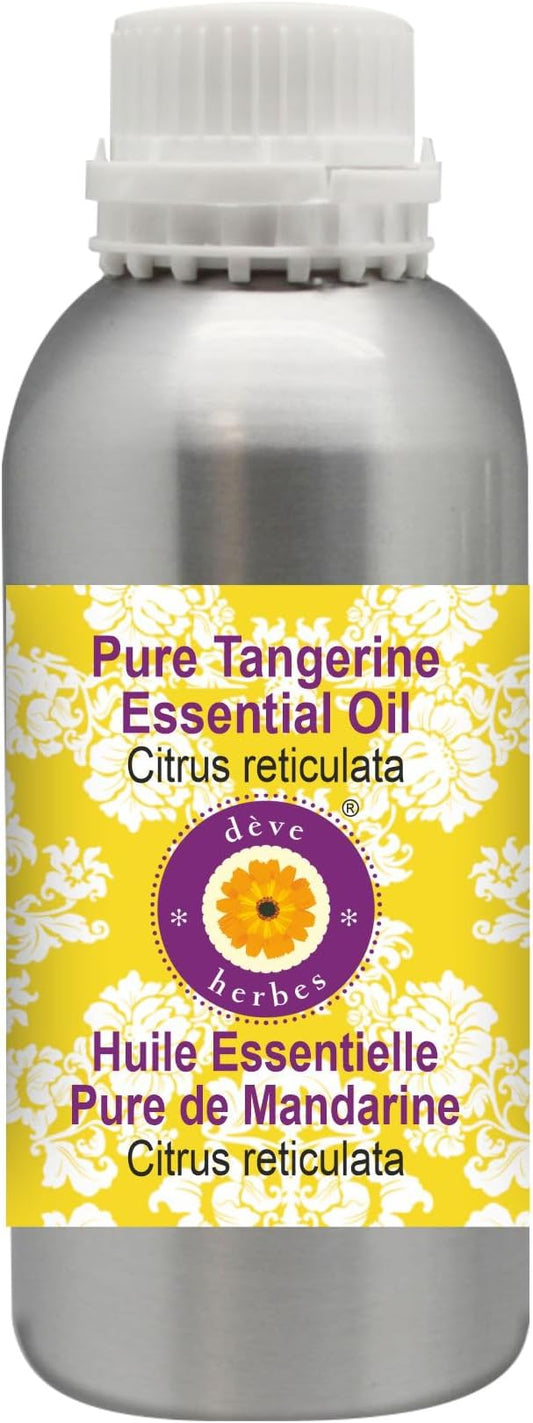 Deve Herbes Pure Tangerine Essential Oil (Citrus reticulata) Steam Distilled 1250ml (42 oz)