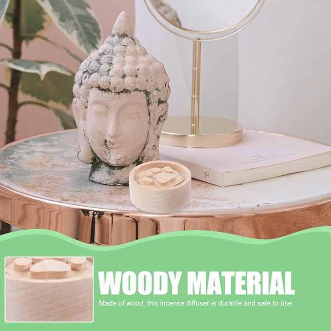 Wooden Aromatherapy Diffuser with Diffuser Stand Vent Clip Maple Wood Scented Diffusing Wood for Indoor and Car Air Freshener