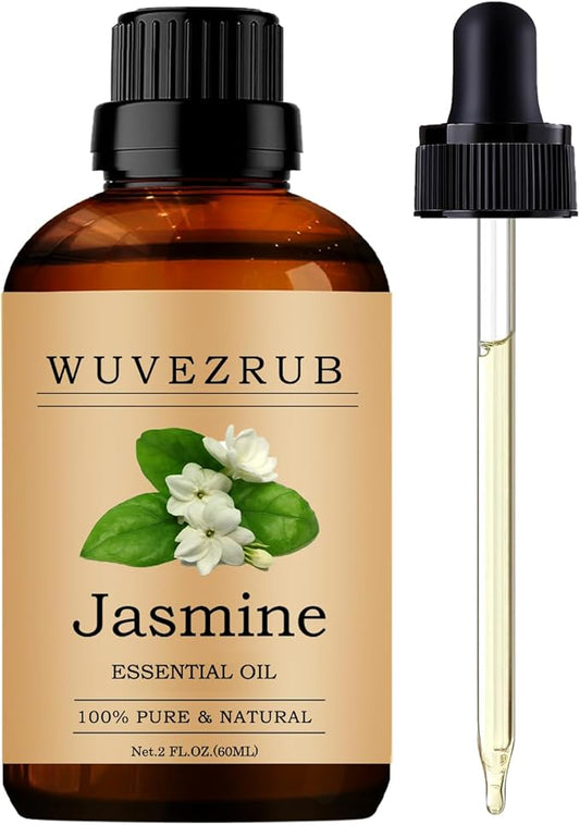 Jasmine Essential Oil, 60ML Pure and Natural for Aromatherapy Diffuser - 2 Fl Oz