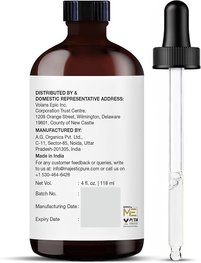 Majestic Pure Rose Premium Essential Oil 4 Fl Oz for Diffusers, Humidifiers, Massage, DIY Candles, Soap, Cleaning, Home, Yoga, Office, Gifts - 118 ml