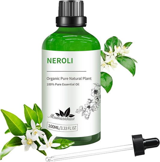 Neroli Essential Oil, Pure Orange Blossom Oil Mumianhua Neroli Oil for Diffusers, Room Spray, Fragrance, Perfume | Citrus Floral for Aromatherapy, Candle & Soap Making 3.38 Fl Oz