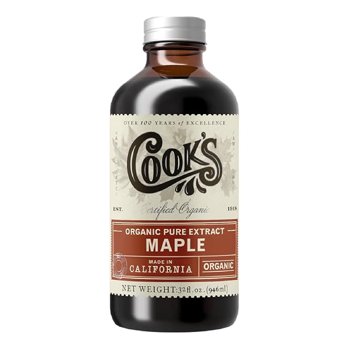 Cook's, Organic Maple Extract, from Vermont's Maple Trees, for Baking, Making Maple Syrup, and Cooking, 32 oz