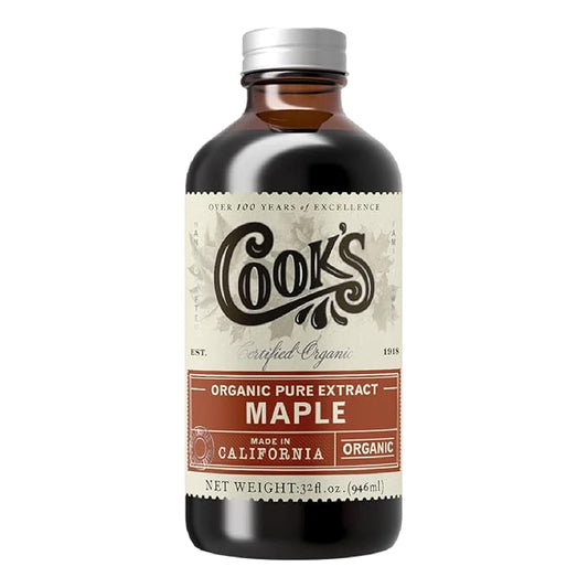 Cook's, Organic Maple Extract, from Vermont's Maple Trees, for Baking, Making Maple Syrup, and Cooking, 32 oz