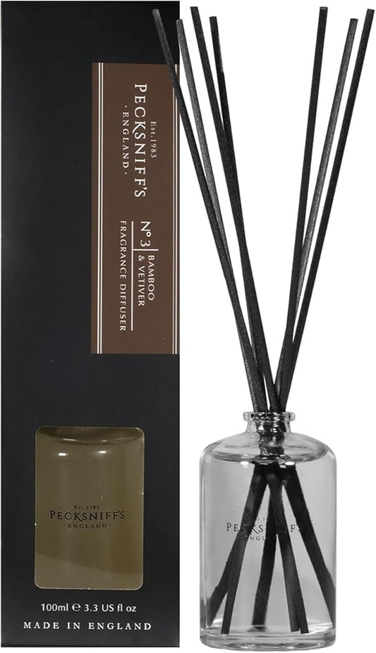 Pecksniff's Bamboo & Vetiver Diffuser | 100 ml/3.38 Fl Oz