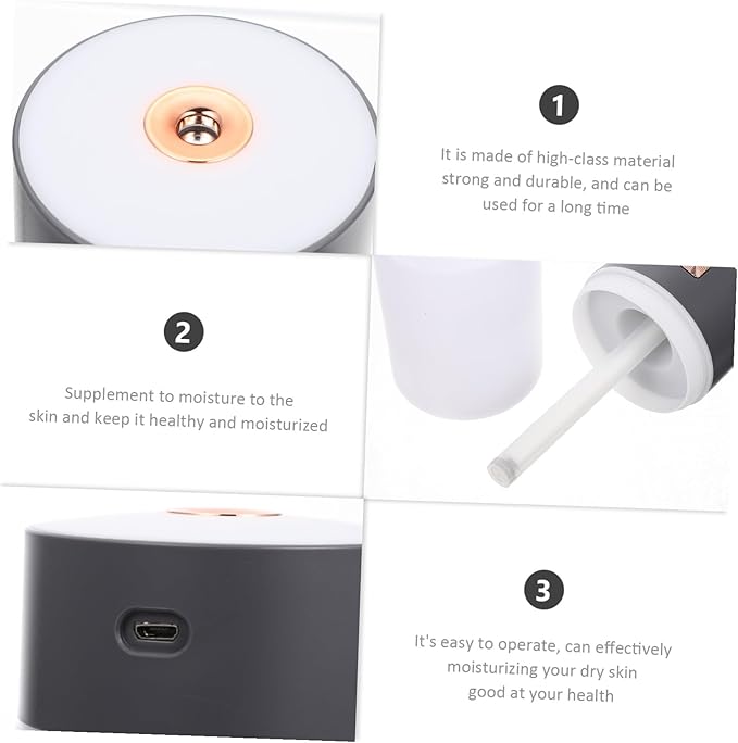 NUOBESTY Multipurpose USB Desktop Air Freshener Humidifier with Essential Oil Diffuser Portable Low-Noise Vehicle Aromatherapy Mist Maker for Bedroom Office Travel Moisturizing Dry Skin