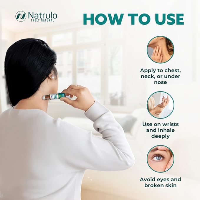 Breathe Essential Oil Roll On – Natural Peppermint Oil & Eucalyptus Oil for Skin – Refreshing Aromatherapy Essential Oil Roller to Support Clear Breathing, Focus & Revitalization – 10 ml, Made in USA