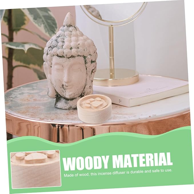 Car Essential Oil Diffuser Wood Round Maple Aroma Diffuser with Vent Clip for Aromatherapy and Air Freshening