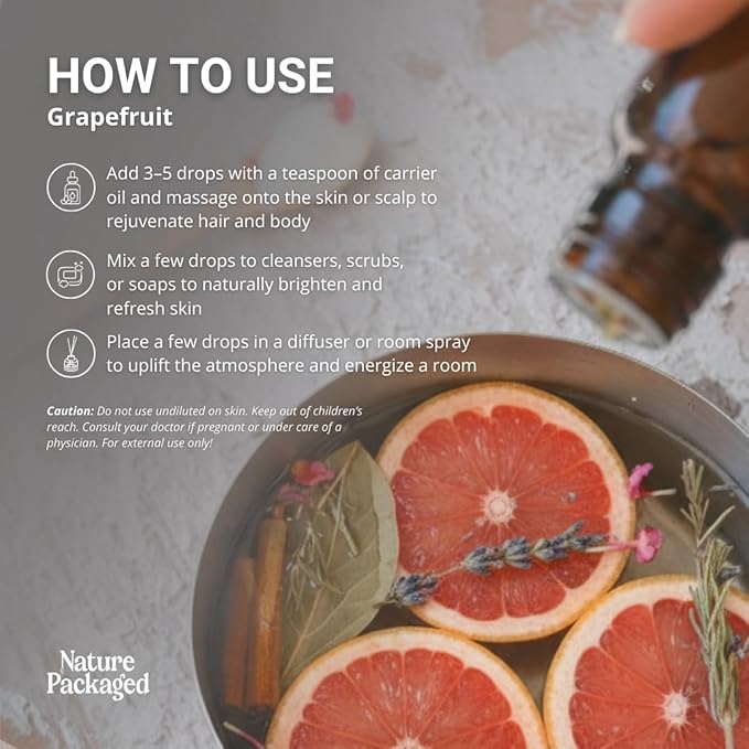 Grapefruit Essential Oil - Direct from Citrusmade in Sicily - Natural Aceite de Pomelo for Skin and Energy - Aromatherapy | 100% Pure Therapeutic Grade (15ml)