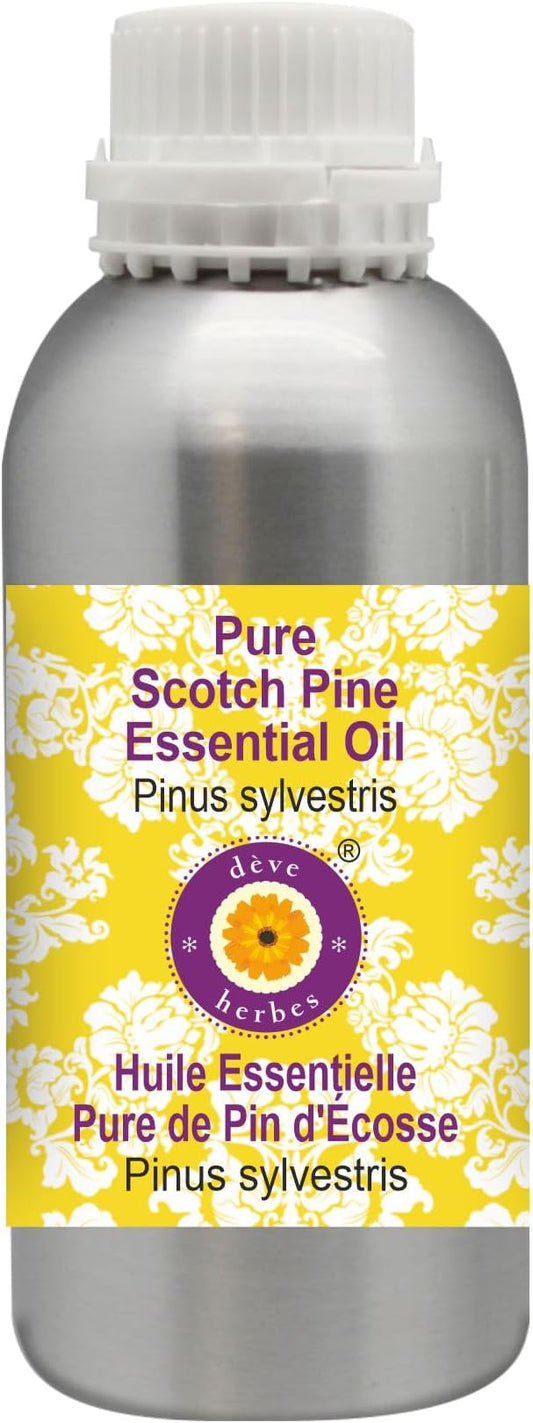 Deve Herbes Pure Scotch Pine Essential Oil (Pinus sylvestris) Steam Distilled 1250ml (42 oz)