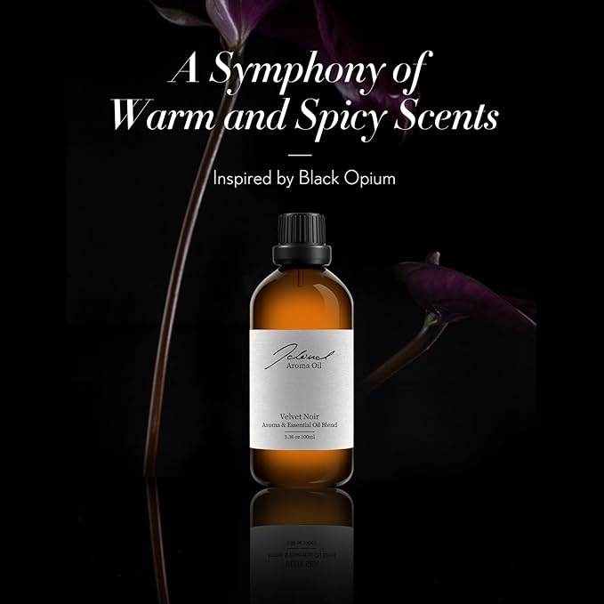 JCLOUD Velvet Noir Essential Oil for Scent Air Machine | Home Luxury and Hotel Scents for Diffuser - Pure Aromatherapy Diffuser Oil with Blackcurrant, Jasmine and Musk - 100mL