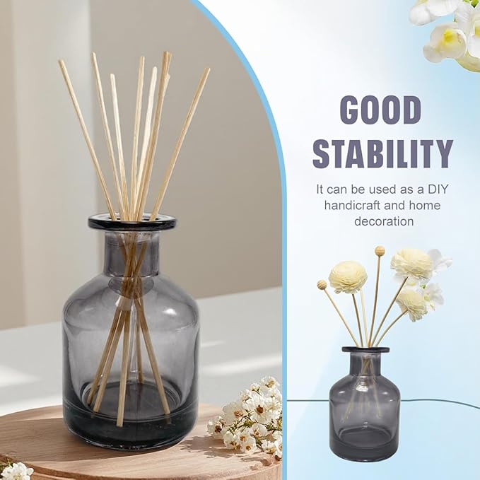 ericotry 1PCS 150ml/5oz Glass Diffuser Bottle Jars Pot Empty Refillable Exquisite Essential Oils Container for DIY Reed Diffuser Sticks Sets Crafts Decor Essential Oil Diffuser Gift
