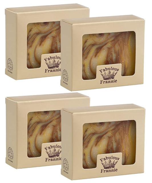 Fabulous Frannie Patchouli Essential Oil Herbal Soap Gift Set each made with Pure Essential Oil 4 Ounce (Pack of 4) …