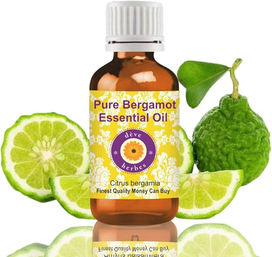 dève herbes Bergamot Mint Essential Oil (Mentha citrata) Pure | Non-Sticky | Non-Greasy | Lightweight | Men & Women | All Skin Types | Steam Distilled 15ml (0.5 oz)