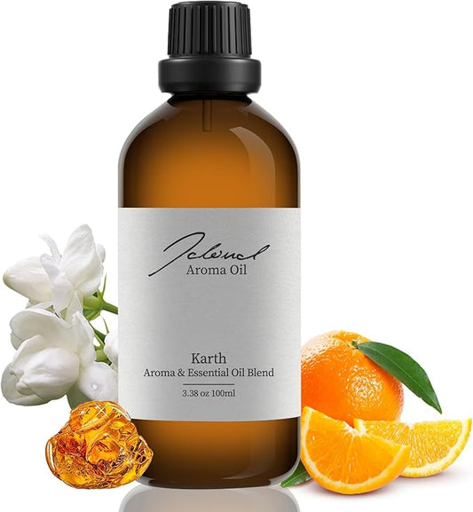 JCLOUD Karth Essential Oil for Air Machine | Hotel Scent - Pure Aromatherapy Diffuser Oil With Bergamot, Orange and Amber, Home Luxury & Hotel Scents for Essential Oil Diffusers - 100mL