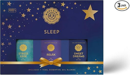 Holiday Essential Oil Set | Seasonal Essential Oils & Blends | Aromatherapy for Winter & Christmas | Perfect for Diffusers, Relaxation, and Holiday Gifts (3 Pack, Sleep Ribbon)
