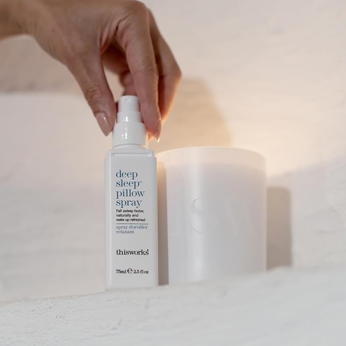 This Works Deep Sleep Pillow Spray with Lavender, Vetivert & Chamomile – Natural Aromatherapy Sleep Mist for Bedtime Relaxation, 75ml / 2.5 fl oz
