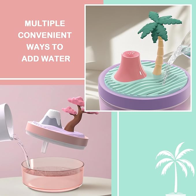 Portable baby humidifier with 2 Mist Modes, 320mL Large Tank Whisper-Quiet for Baby/Nursery/Office, Portable Mini Air Moisturizer (Green)
