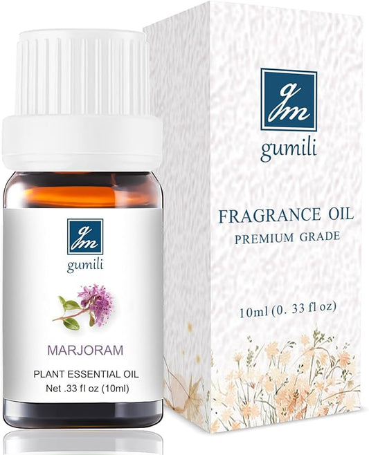 GM Gumili Marjoram Essential Oil - Pure Natural Fragrance for Aromatherapy, Perfume Making, Candles, Soap, Room Spray, Diffuser Blends - Organic, 10mL Undiluted
