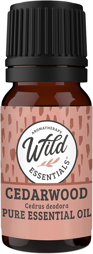 Wild Essentials Cedarwood 100% Pure Essential Oil - 10ml, Therapeutic Grade, Made and Bottled in The USA, Calming, Grounding