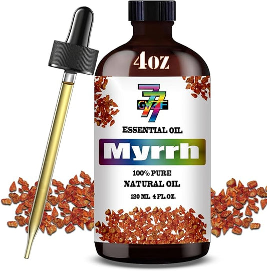 Myrrh Essential Oil - GV77ZF Myrrh Oils for Diffusers, Humidifiers, DIY Candles, Soap, Cleaning, Home, Office, Yoga, Massage, Gifts - 4 fl oz (120 ml)