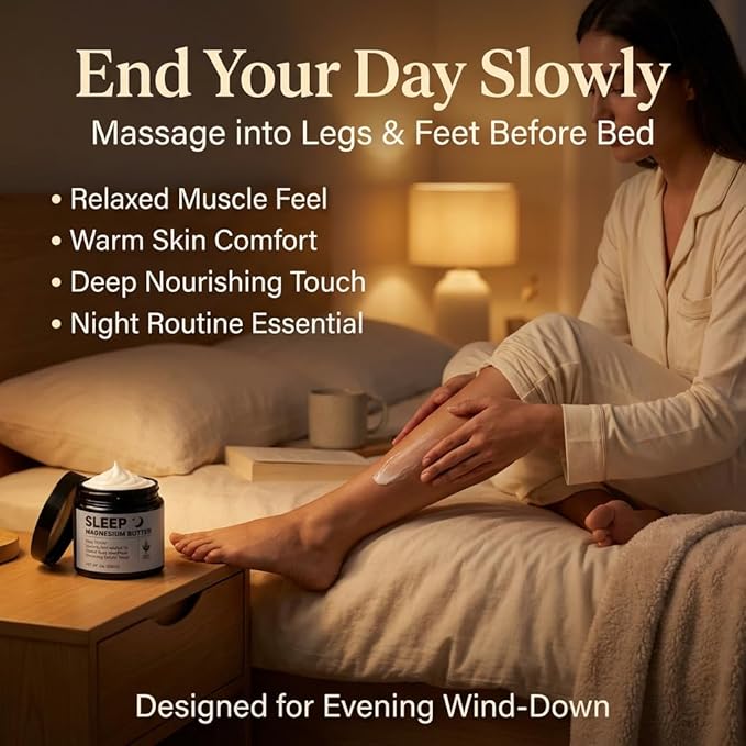 Magnesium Butter for Sleep, Deep Winter Magnesium Butter for Sleep, Nighttime Magnesium Cream with with Shea & Mango Seed Butter, Magnesium, Vitamin E and Natural Essential Oils for Leg, Foot (1)