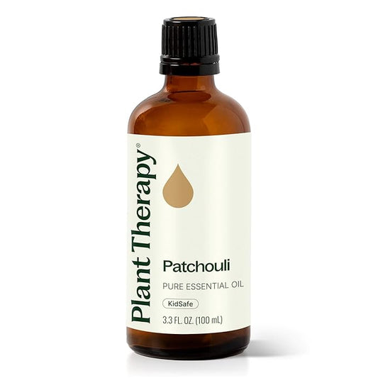 Plant Therapy Patchouli Essential Oil 100 mL (3.3 oz), 100% Pure, Undiluted, for Aromatherapy, Skincare, Meditation, and Relaxation