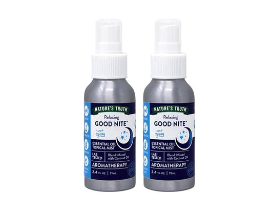 Nature's Truth Good Nite Essential Oil Topical Mist, Calming Blend, Yoga, & Aroma Spray, 2.4 FL OZ - 2 Pack