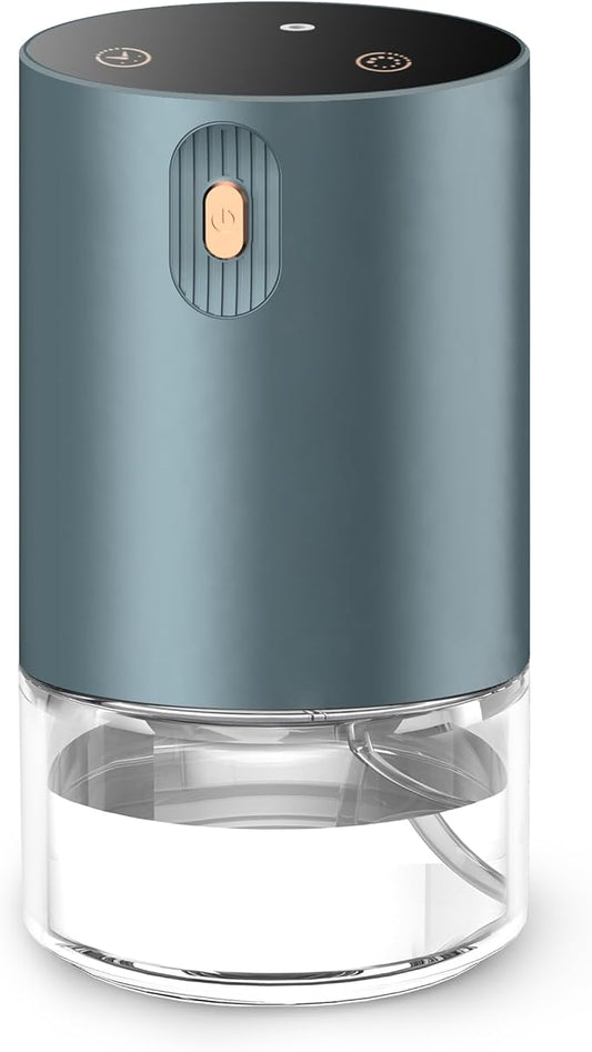 JUANANIUG Waterless Essential Oil Diffuser Portable: Rechargable Aromatherapy Diffuser for Car and Home - Auto Start/Stop Function - 4 Concentration Adjustments and Timers (Gray)