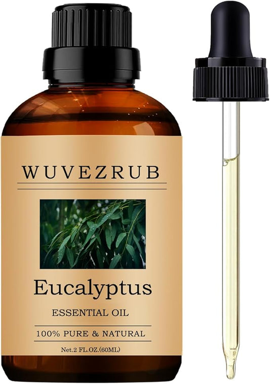 Eucalyptus Essential Oil, 60ML 100% Pure and Natural for Aromatherapy Diffuser - 2 Fl Oz
