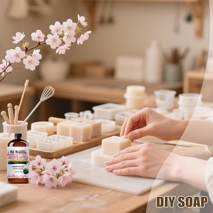 Cherry Blossom Essential Oil, Cherry Blossom Oil 16 Fl Oz 480ML for Diffuser Humidifier Yoga Cleaning DIY Candle Soap Making MUMAZYL Essential Oils