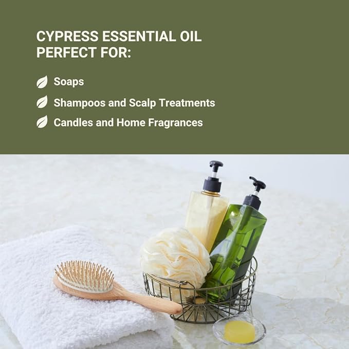 Cypress Essential Oil - Direct from Essential Oils SL in Mediterranean Spain - Aceite de Ciprés for Diffuser, 100% Pure Therapeutic Grade - Aromatheraphy, Skincare (15ml)