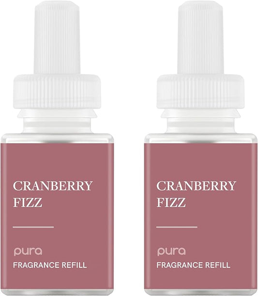 Pura Smart Home Scent Refill - Long-Lasting Premium Fragrance per Refill - Clean Diffuser Fragrance for Home, Office & Apartment - 2 Pack, Cranberry Fizz