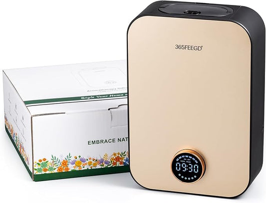 Home Diffuser|150ml Large Capacity Essential Oil Diffuser|Smart Bluetooth Controlled Pure Essential Oil Diffuser|24/7 Customizable Settings (Black Gold)