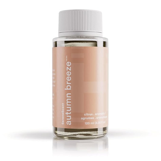 Homedics SereneScent Waterless Diffuser Oil Refill — Autumn Breeze (120ml). Clean, Safe & Fresh Botanical Spa Fragrance. Compatible with SereneScent Diffusers. Easy Twist Plug & Play.