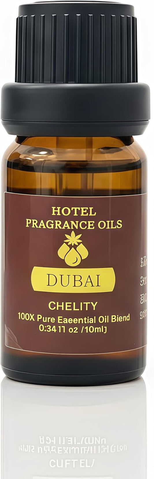 Hotel Diffuser Oil Essential Oils Set, Inspired by Luxury 5-Star Hotel, Baccarat Rouge, Dream On, Dubai, My Way, Santal, Fragrance Oil Set (10(ML), Dubai)