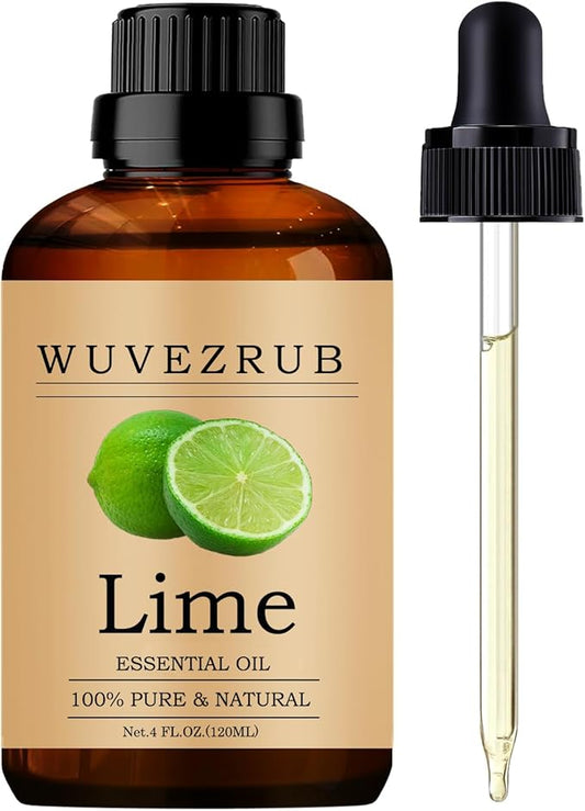 Lime Essential Oils 120ML, Pure Lime Essential Oil for Aromatherapy Diffuser - 4 Fl Oz