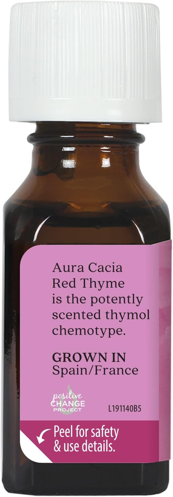Aura Cacia Red Thyme Essential Oil, GC/MS Tested for Purity | 0.5 Fl Oz (Pack of 1)