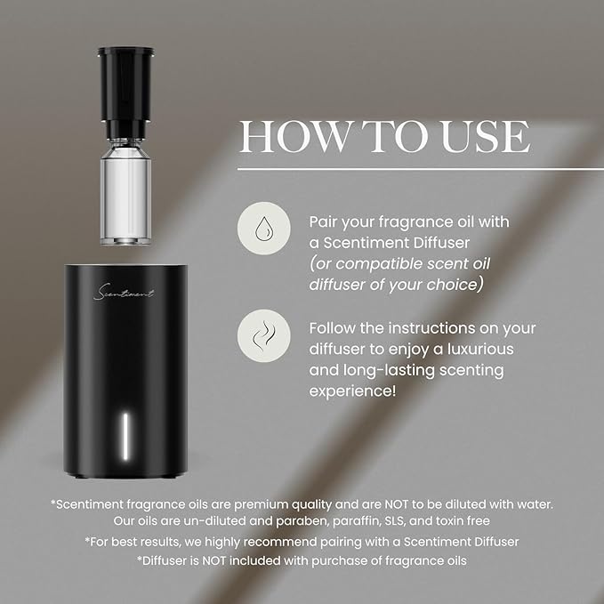 Scentiment French Hotel Diffuser Oil for Diffusers – Luxury Parisian Hotel Scent with Lemon, Rose, Sandalwood, Vanilla & Amber, Long Lasting Fragrance Oil – 1.69 fl oz (50 mL)