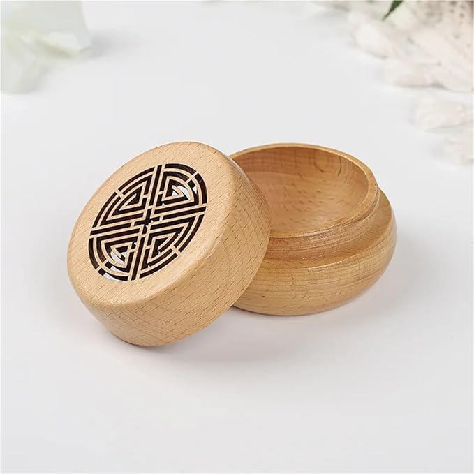 2set Ancient Portable No Perfume DIY Fragrance Wooden Box Aroma Diffuser Decorations Items Living Room Bedroom Car Home Accessories(Wood Balls in Box)
