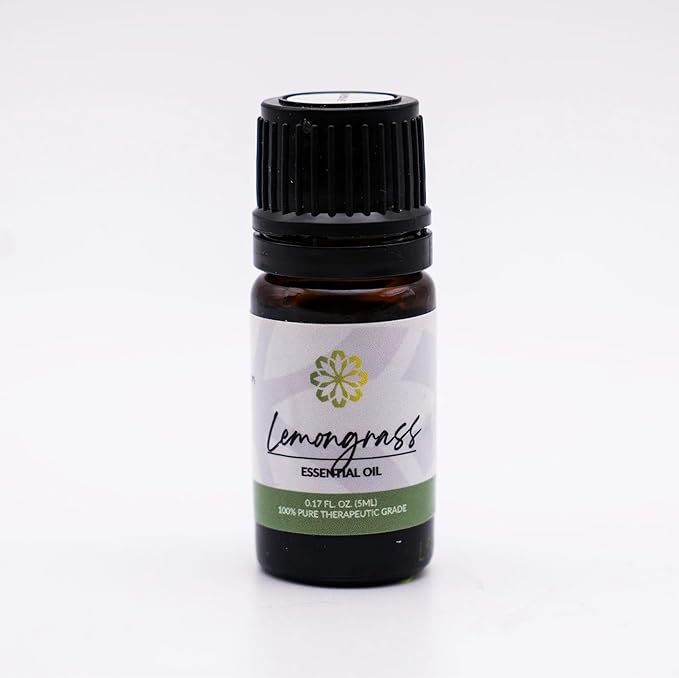 Essence Lemongrass Essential Oil, 5 ml | Aromatherapy Oil for Diffusers & Personal Use | Natural Fragrance for Relaxation, Clarity & Wellness | Made in USA | Fresh & Citrusy Scent