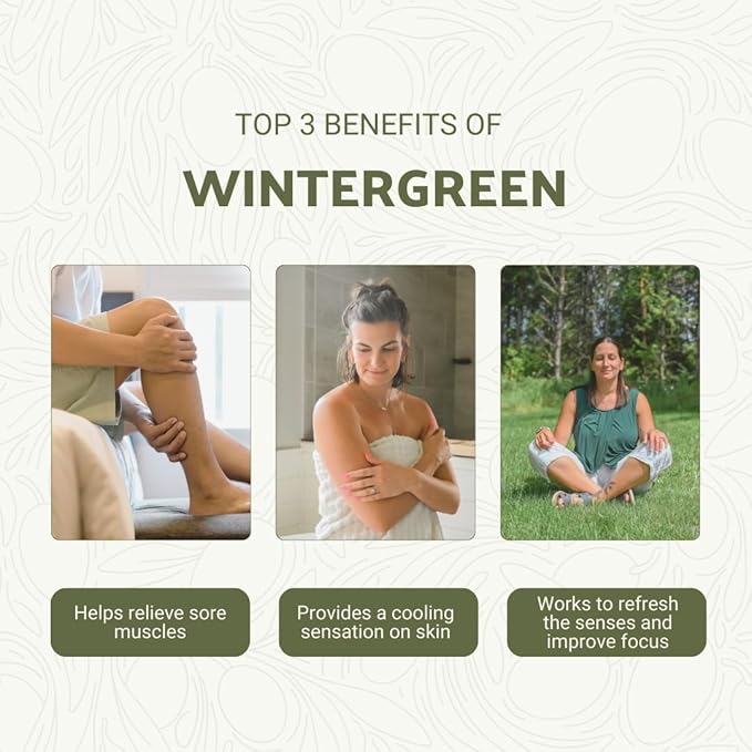 Wintergreen Essential Oil - Direct from Bio-Young Aromas China - Steam Distilled - Aceite de Gaulteria for Aromatherapy, Massage, Diffuser, DIY Candle and Soap Making - 8oz