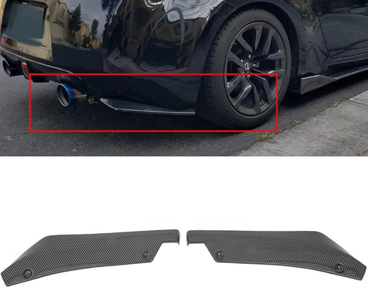 SCITOO Rear Bumper Diffuser Universal Carbon Look Side Fender Skirt Lip Splitter Canard Protector