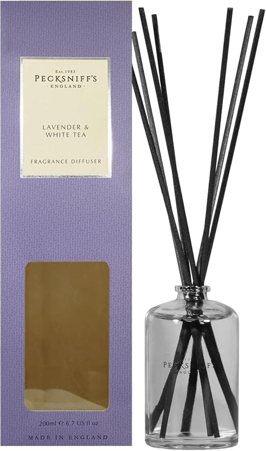 Pecksniff's Lavender & White Tea Diffuser | 200 ml/6.76 Fl Oz