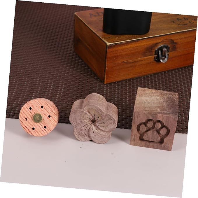 Yardwe Plum Blossom Walnut Wood Essential Oil Diffuser Aromatherapy Wood Diffuser for Home Office Bedroom Sleep and Air Freshening
