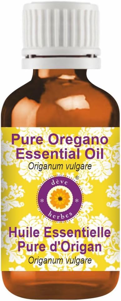 dève herbes Pure Oregano Essential Oil (Origanum vulgare) Steam Distilled 100ml, (3.38 oz)