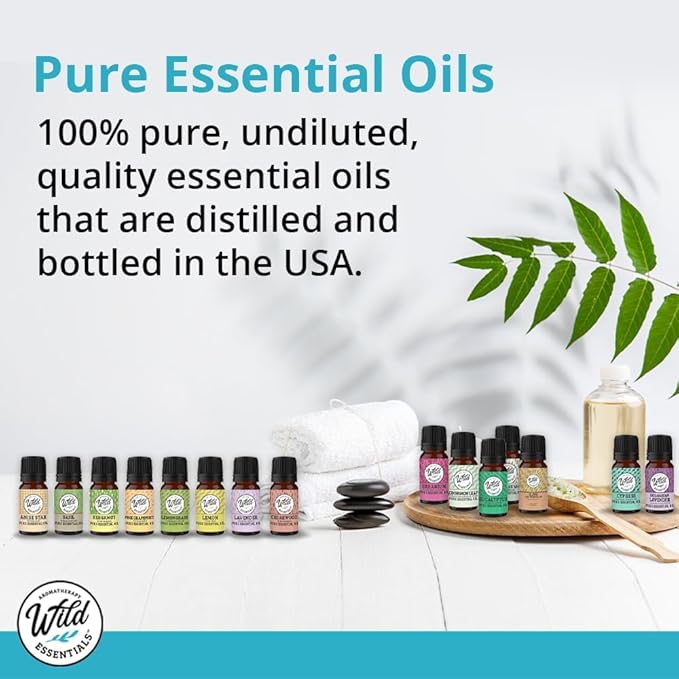Wild Essentials Lime 100% Pure Essential Oil - 10ml, Therapeutic Grade, Made and Bottled in The USA, 2 Pack