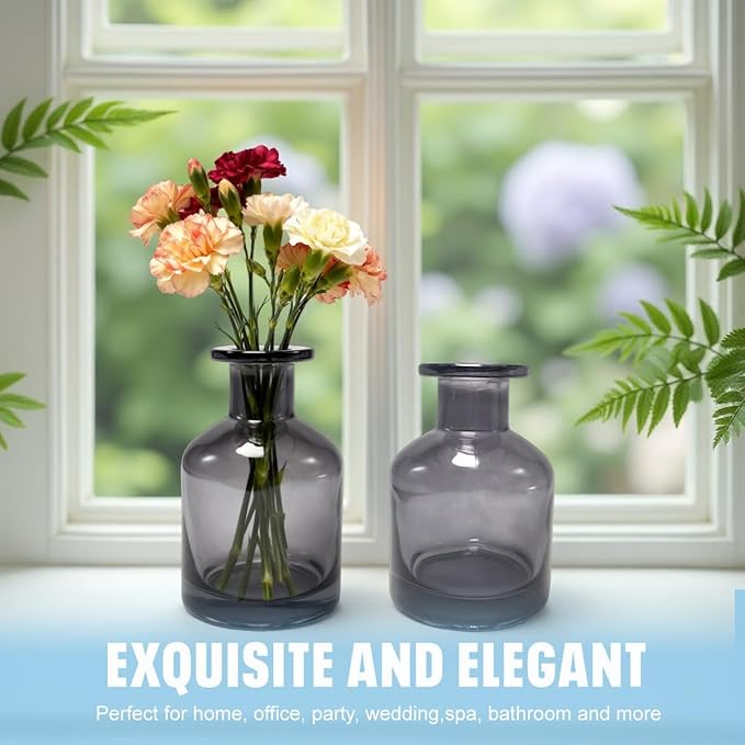 ericotry 1PCS 150ml/5oz Glass Diffuser Bottle Jars Pot Empty Refillable Exquisite Essential Oils Container for DIY Reed Diffuser Sticks Sets Crafts Decor Essential Oil Diffuser Gift