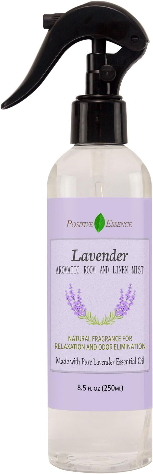 Lavender Pillow Spray – Natural Linen Mist with Pure Lavender Essential Oil, Calming Home Fragrance, Sleep Spray, Bathroom Freshener and Air Freshener – 8.5 fl oz