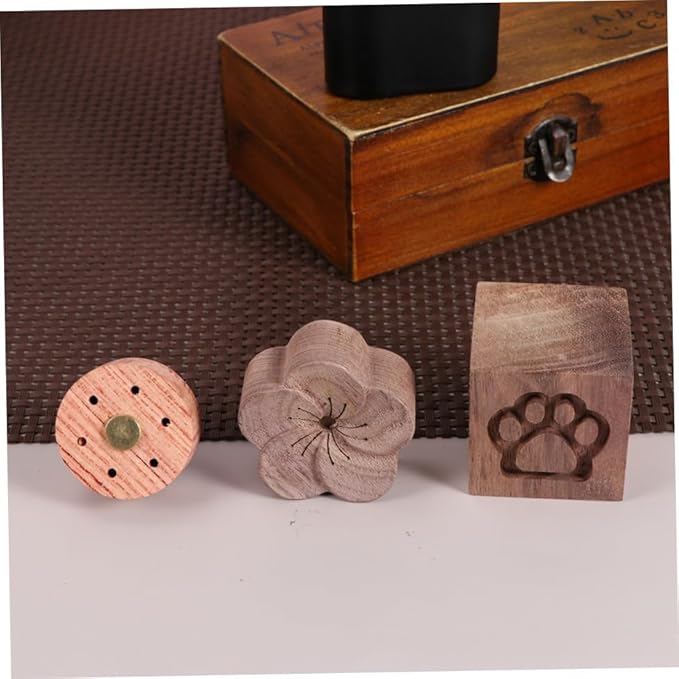 TEHAUX Wood Aromatherapy Diffuser with Plum Blossom Design Natural Essential Oil Diffuser Wood for Sleep for Office Home Yoga Meditation